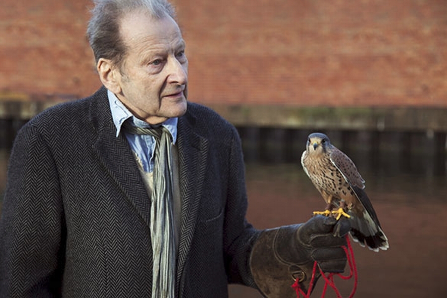 Lucian Freud with his kestrel ca. 2010