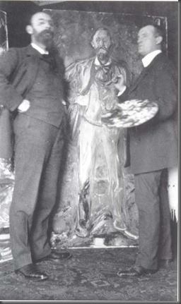 Edvard Munch (1863-1944) painting his Doctor, Dr Jacobson