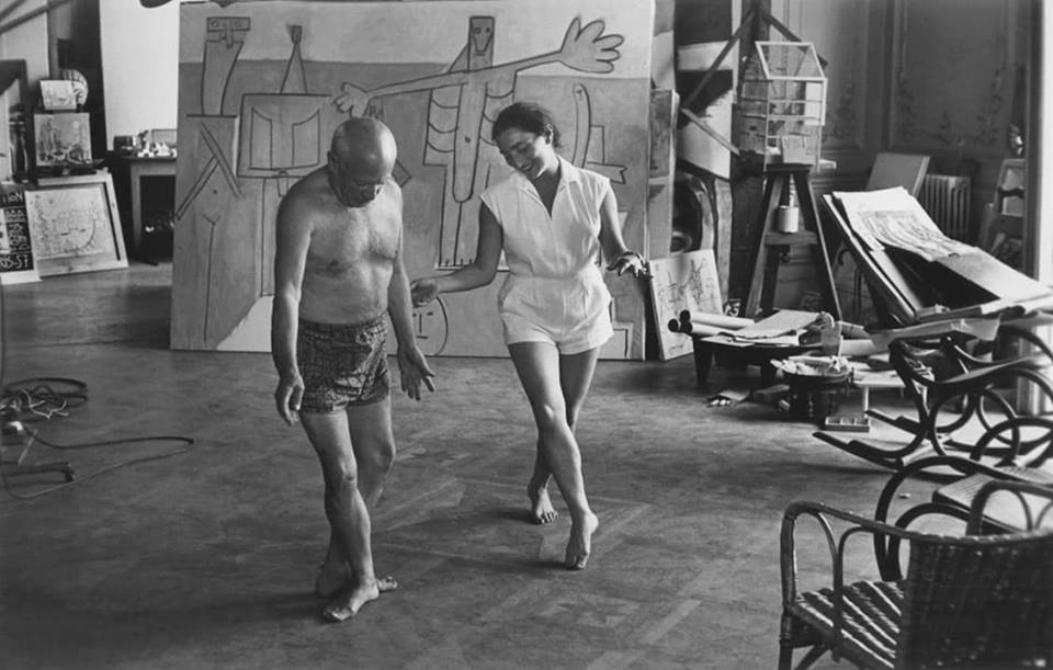Pablo Picasso and Jaqueline dancing Cannes, 1957 photo by David Douglas Duncan