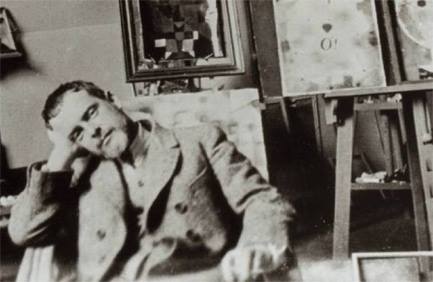 Paul Klee in his studio cc. 1921