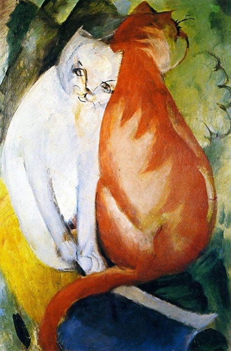 08 Franz Marc Cats, Red and White 1912 oil on canvas private collection