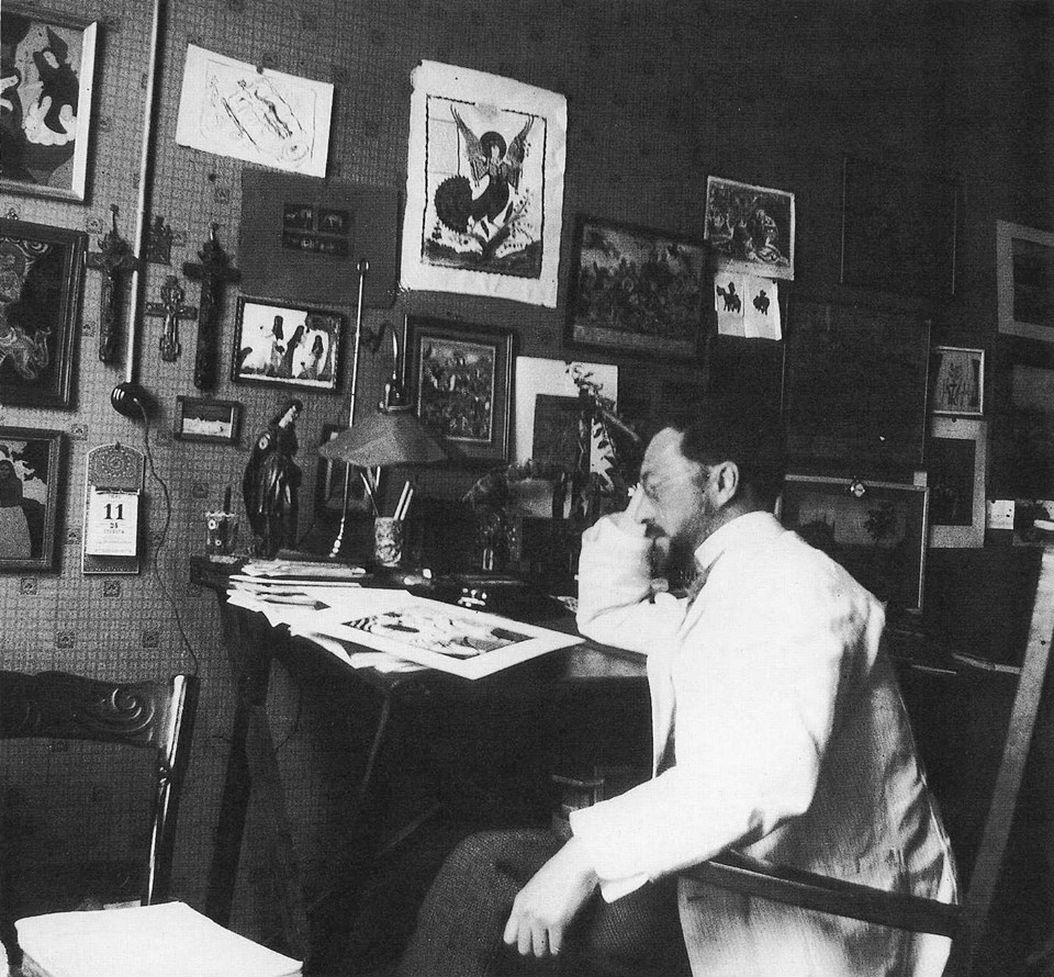 08 Wassily Kandinsky at his studio in München 1911