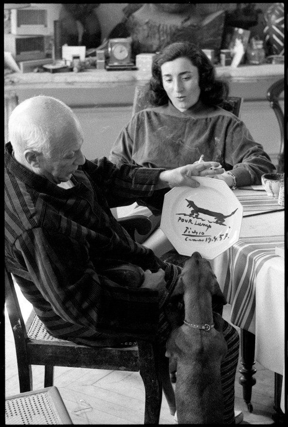 Plate Painted by Pablo Picasso Donated to. Ransom Center by Photojournalist Duncan. Ceramic plate