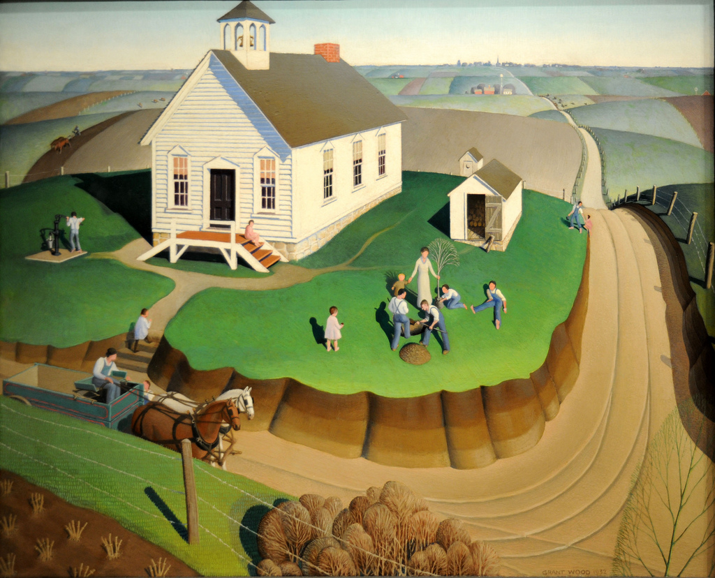 05 Grant Wood (Feb. 13, 1891 - 1942) Arbor Day, 1932 MFA, Boston