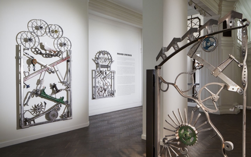 detail of Dylans exhibition Mood swings