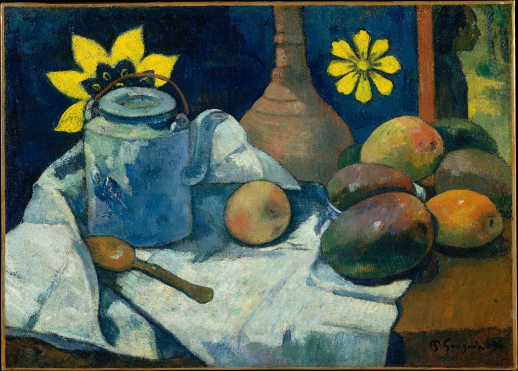 paul-gauguin-still-life-with-teapot-and-fruit-1896