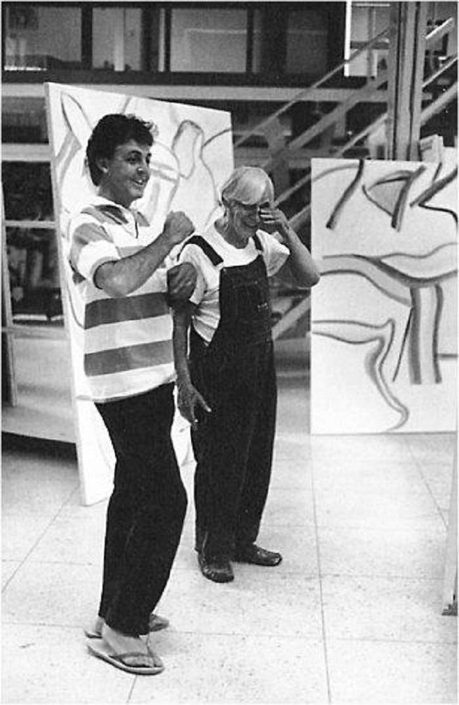 Paul McCartney and Willem de Kooning in 1984