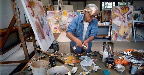 Willem de Kooning in his studio, East Hampton, Long Island, October 3rd, 1981 Photo Eddy Posthuma de Boer
