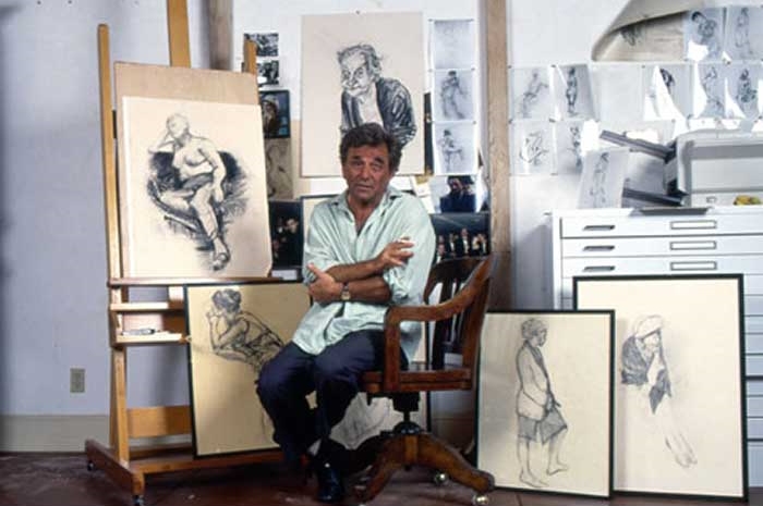 Peter Falk in his studio