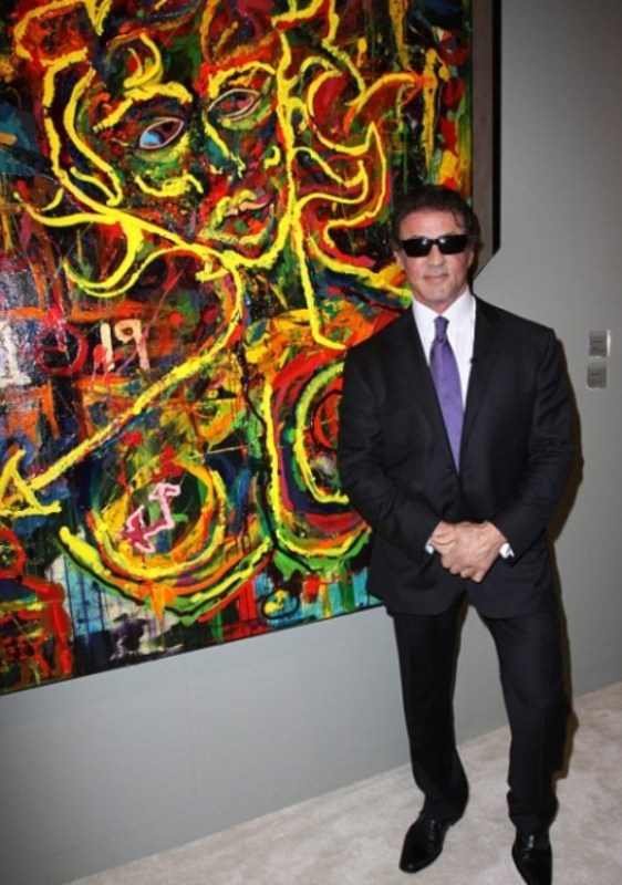 Sylvester Stallone revealed his artwork to the world at the Art Basel Miami Beach Art Fair