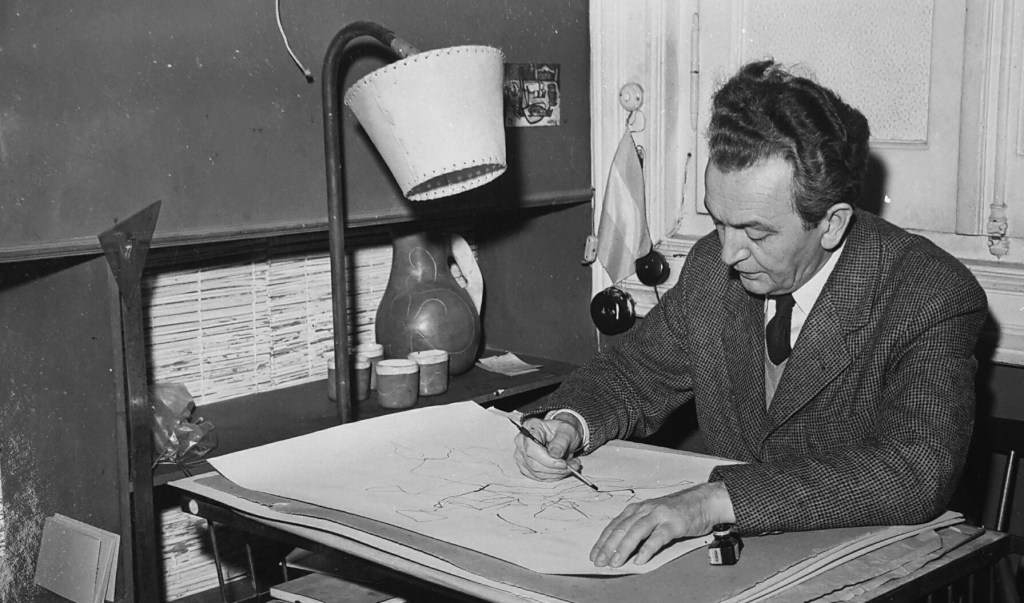 Szalay Lajos at work 1958