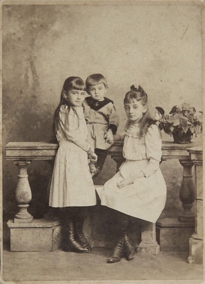 Egon Schiele and his sisters Melanie and Elvira, Vienna, circa 1893