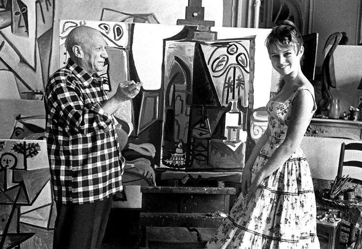 Brigitte Bardot Pablo Picasso's Atelier in Cannes, 1956