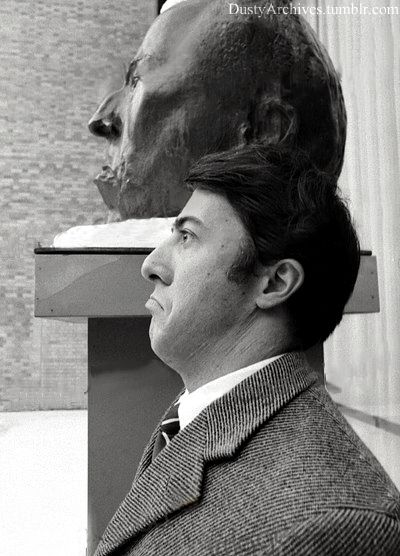 dustin hoffman visits the museum of modern art new york city 1968 photographed by robert goldberg_2