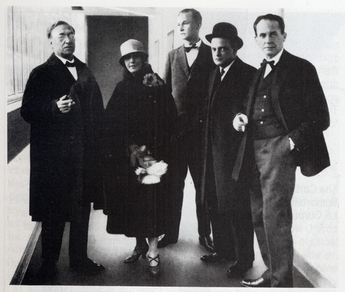bauhaus staff - froem left to right_Wassily Kandinsky and Nina his wife, Georg Muche, Paul Klee and Walter Gropius