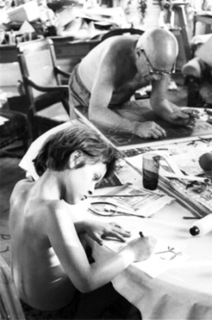 Pablo Picasso and Paloma Picasso 1957