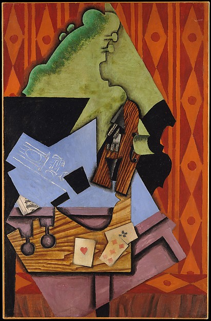 Juan Gris Violin and Playing Cards on a Table 1913