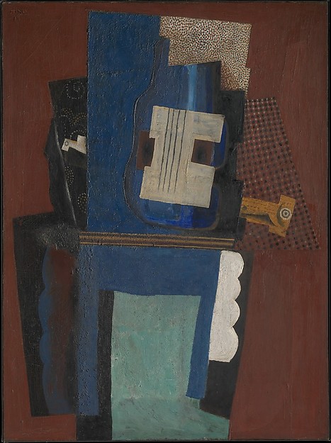 Pablo Picasso Guitar and Clarinet on a Mantelpiece