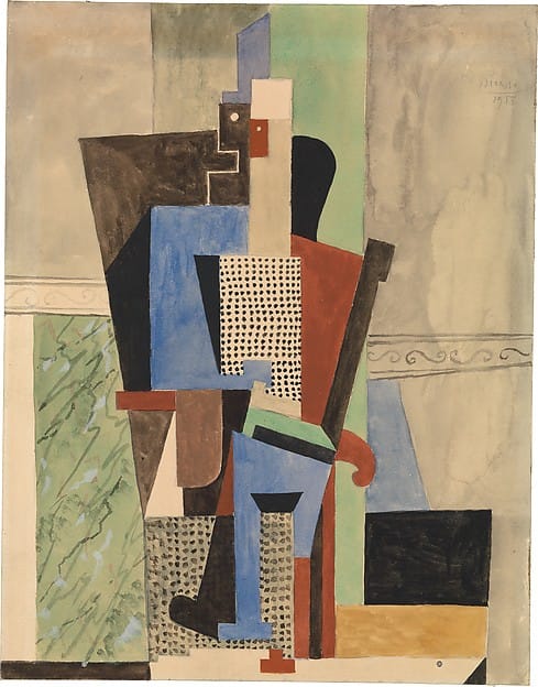 Pablo Picasso (Spanish, 1881–1973)_ Seated man 1915–1916