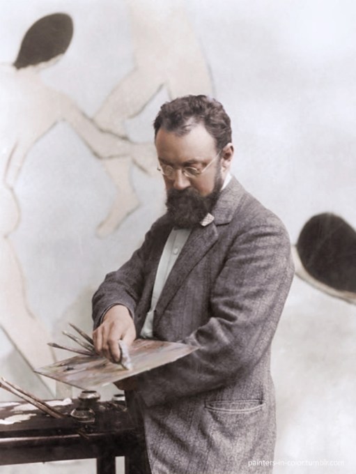 henri-matisse-at-work-on-la-danse-ca-1909