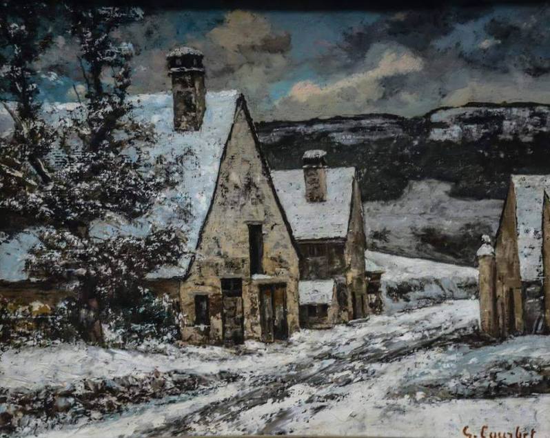 Gustave Courbet Edge of a Village in Winter 1868