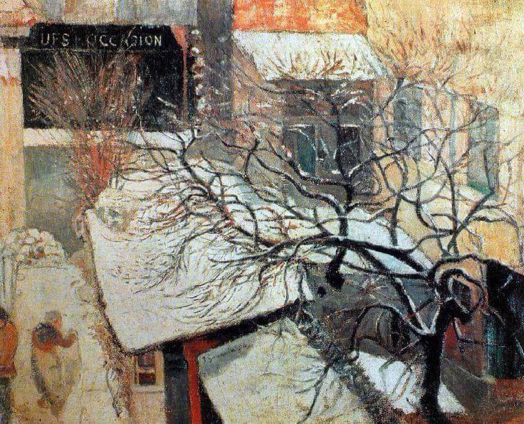 Paul Gauguin (French, 1848–1903)_Snowy Paris Paris sous la neige 1894