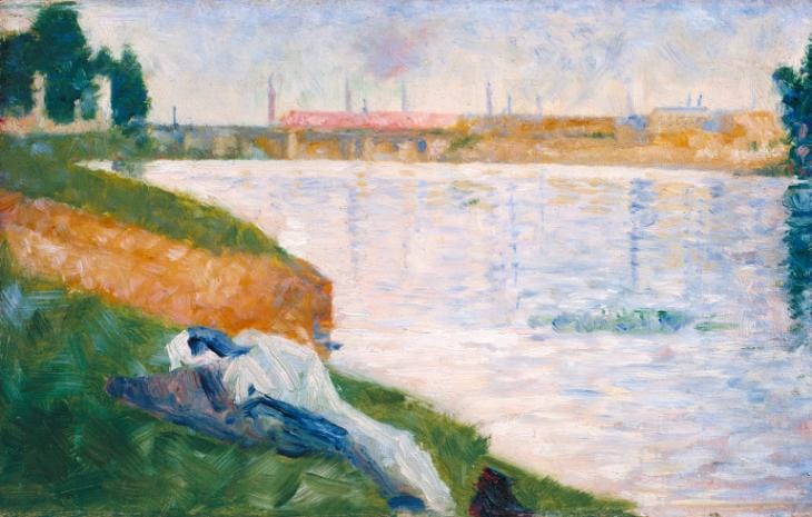 Georges Seurat (French, 1859-1891)_Clothes on the Grass 1883