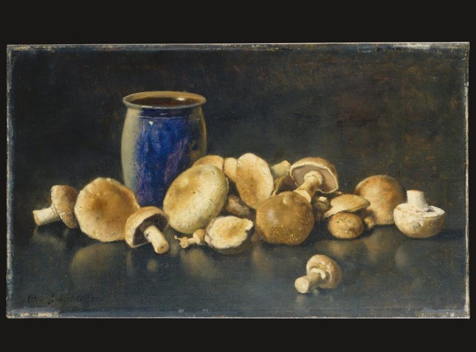 Otto Scholderer (German, )_Still Life with Blue Vase and Mushrooms , ca. 1891.jpg