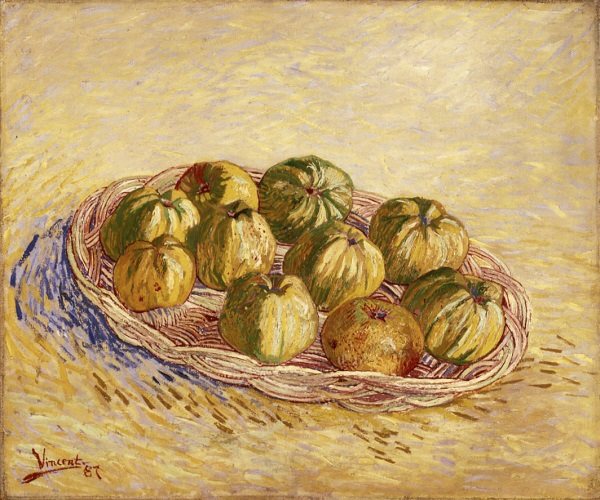 Van Gogh, Still Life with Basket of Apples, Autumn 1887. Oil on canvas, 50 x 61 cm. Kröller-Müller Museum, Otterlo.jpg