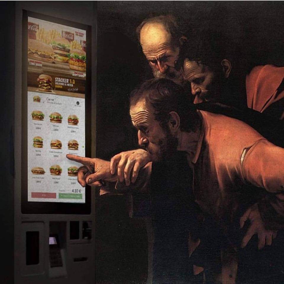 Scene of Caravaggio in a new context